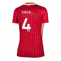 Camiseta Liverpool Virgil van Dijk #4 Primera Equipación para mujer 2024-25 manga corta